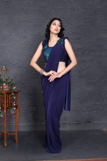 DN AT 107 By Amoha Designer Partywear Readymade Saree Collection